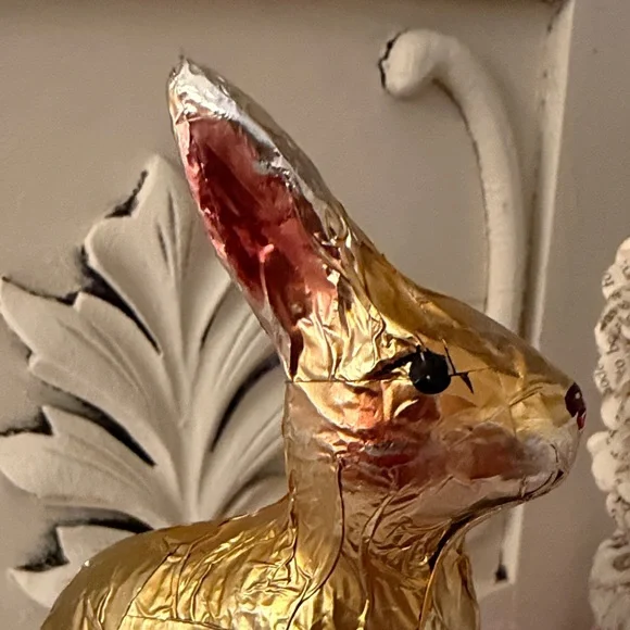 Gold Foil Easter Bunny Figurine - Picture 6 of 6